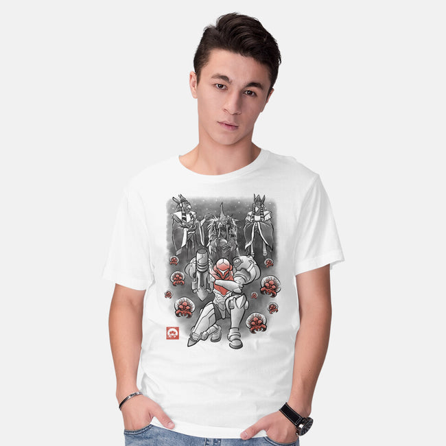 Galactic Bounty Sumi-E-Mens-Basic-Tee-Astrobot Invention