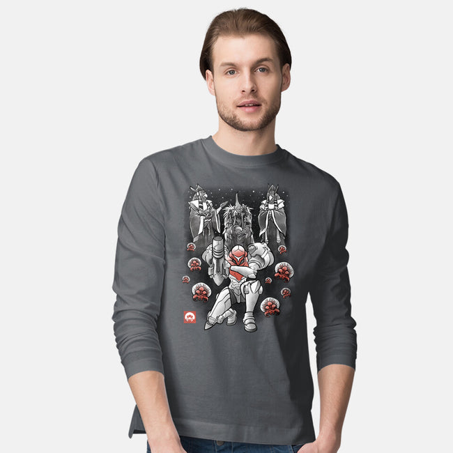 Galactic Bounty Sumi-E-Mens-Long Sleeved-Tee-Astrobot Invention