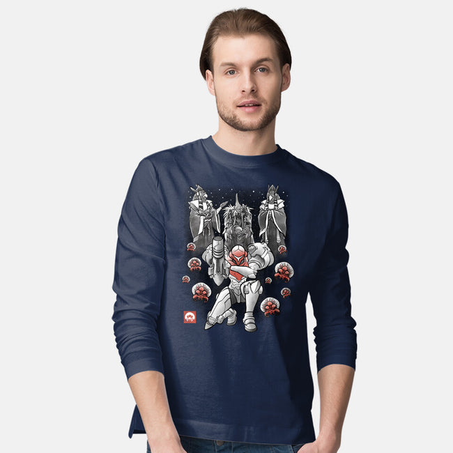 Galactic Bounty Sumi-E-Mens-Long Sleeved-Tee-Astrobot Invention