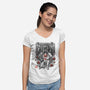 Galactic Bounty Sumi-E-Womens-V-Neck-Tee-Astrobot Invention