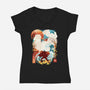 Cyborg Pirate-Womens-V-Neck-Tee-dandingeroz