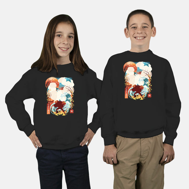Cyborg Pirate-Youth-Crew Neck-Sweatshirt-dandingeroz