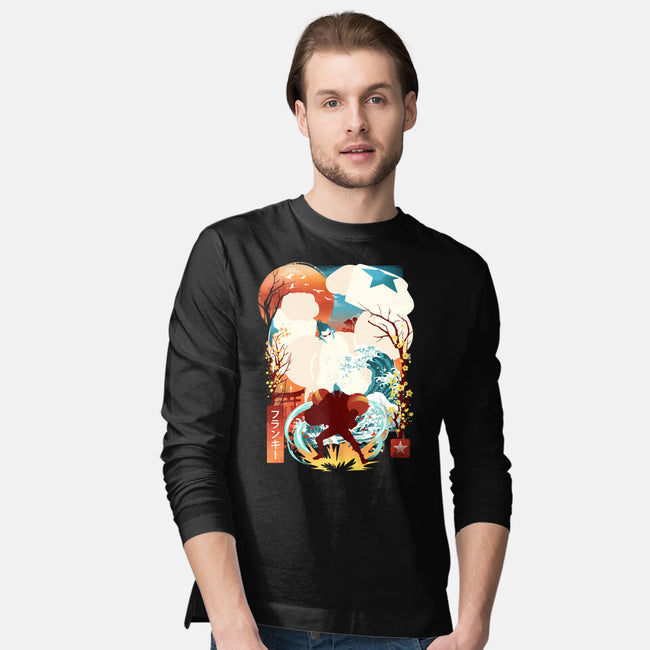 Cyborg Pirate-Mens-Long Sleeved-Tee-dandingeroz