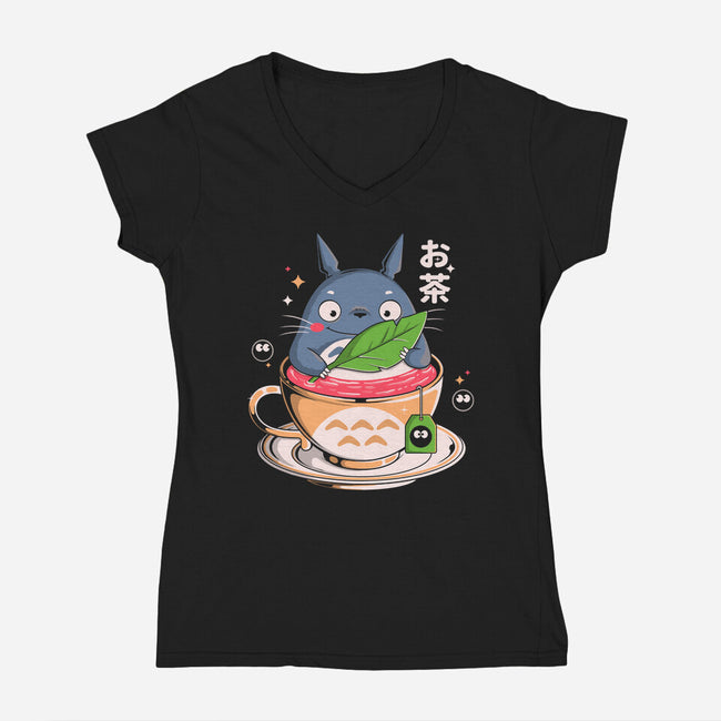 My Tea Neighbor-Womens-V-Neck-Tee-Eoli Studio