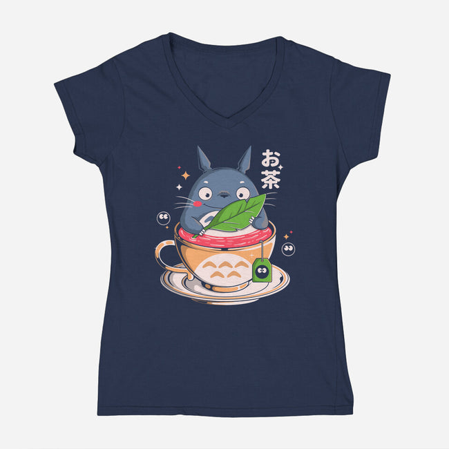 My Tea Neighbor-Womens-V-Neck-Tee-Eoli Studio