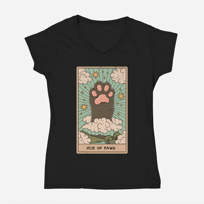 The Ace Of Paws-Womens-V-Neck-Tee-Thiago Correa