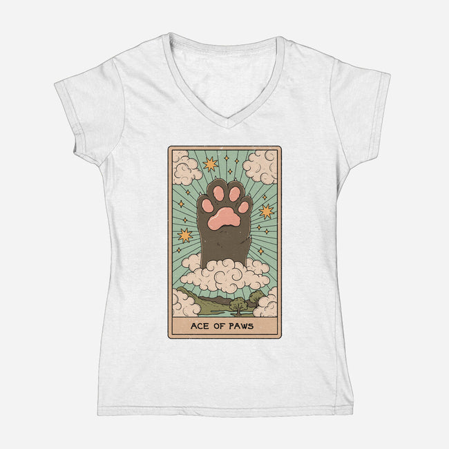 The Ace Of Paws-Womens-V-Neck-Tee-Thiago Correa