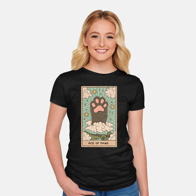 The Ace Of Paws-Womens-Fitted-Tee-Thiago Correa