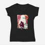 Chosen Demon Landscape-Womens-V-Neck-Tee-dandingeroz