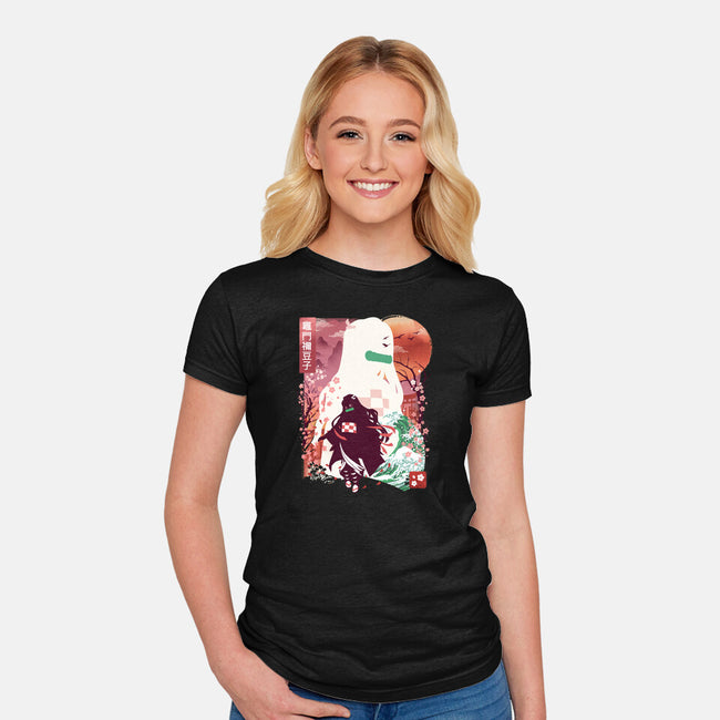 Chosen Demon Landscape-Womens-Fitted-Tee-dandingeroz
