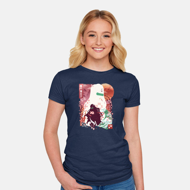 Chosen Demon Landscape-Womens-Fitted-Tee-dandingeroz
