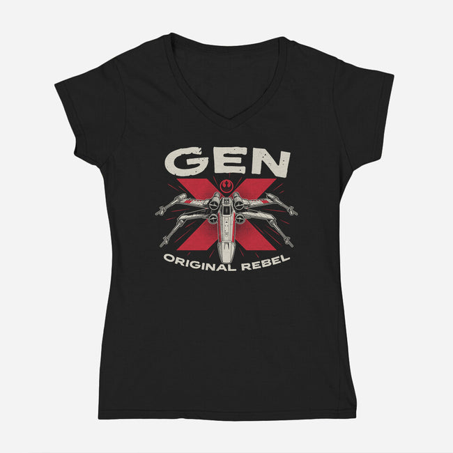 Original Rebel-Womens-V-Neck-Tee-Popnotic
