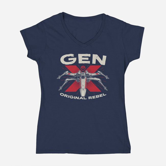 Original Rebel-Womens-V-Neck-Tee-Popnotic