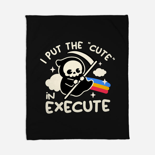 Cute Execute-None-Fleece-Blanket-NemiMakeit