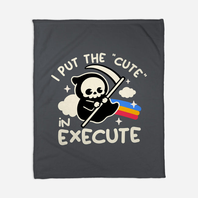 Cute Execute-None-Fleece-Blanket-NemiMakeit