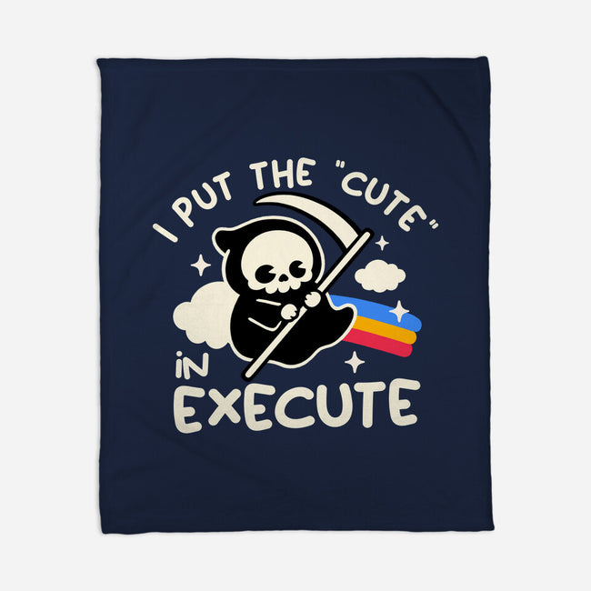 Cute Execute-None-Fleece-Blanket-NemiMakeit