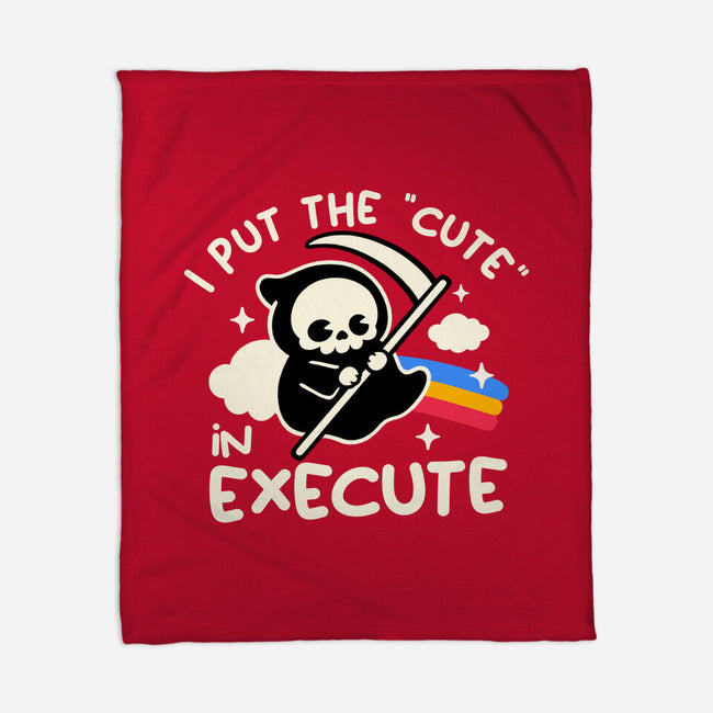 Cute Execute-None-Fleece-Blanket-NemiMakeit