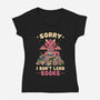 I Don’t Lend Books-Womens-V-Neck-Tee-NMdesign
