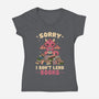 I Don’t Lend Books-Womens-V-Neck-Tee-NMdesign