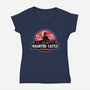 Haunted Castle Park-Womens-V-Neck-Tee-dandingeroz