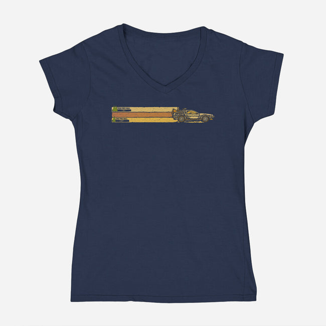 Twin Pines Mall-Womens-V-Neck-Tee-kg07