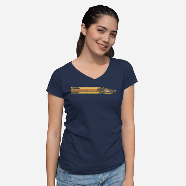 Twin Pines Mall-Womens-V-Neck-Tee-kg07