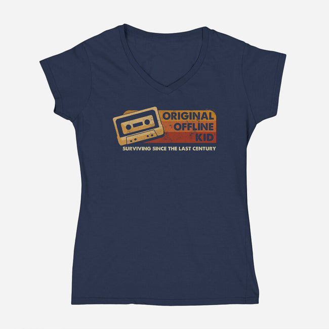 Original Offline Kid-Womens-V-Neck-Tee-koalastudio
