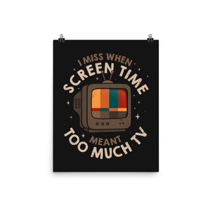 Screen Time Meant Too Much TV