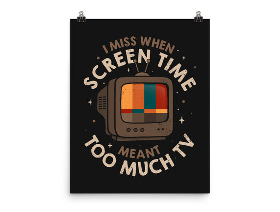 Screen Time Meant Too Much TV