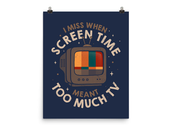 Screen Time Meant Too Much TV