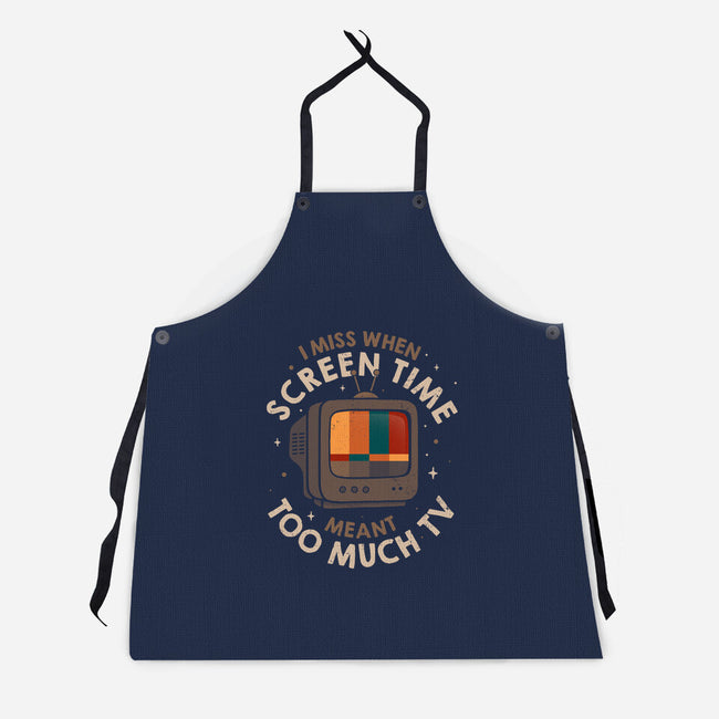 Screen Time Meant Too Much TV-Unisex-Kitchen-Apron-koalastudio
