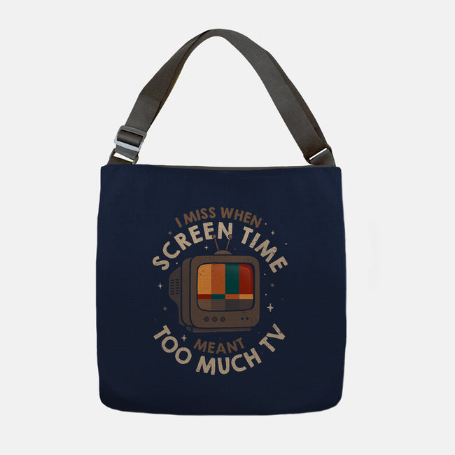 Screen Time Meant Too Much TV-None-Adjustable Tote-Bag-koalastudio