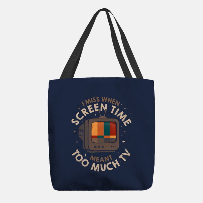 Screen Time Meant Too Much TV-None-Basic Tote-Bag-koalastudio