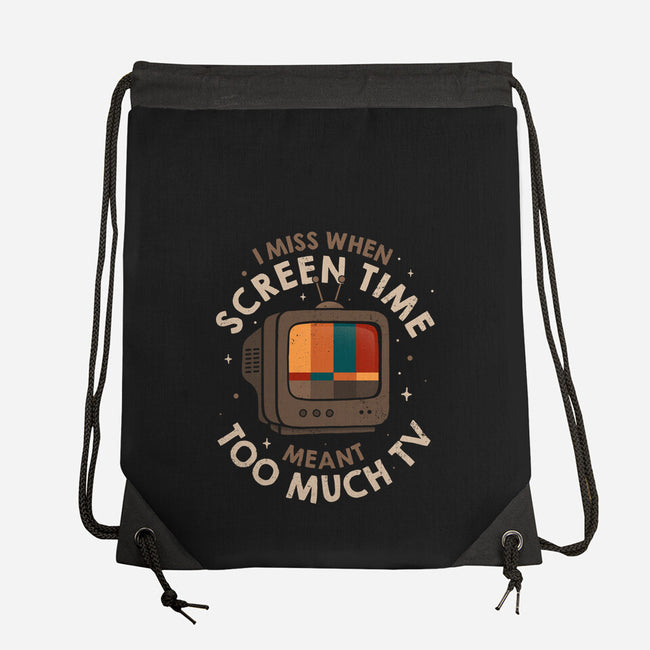 Screen Time Meant Too Much TV-None-Drawstring-Bag-koalastudio