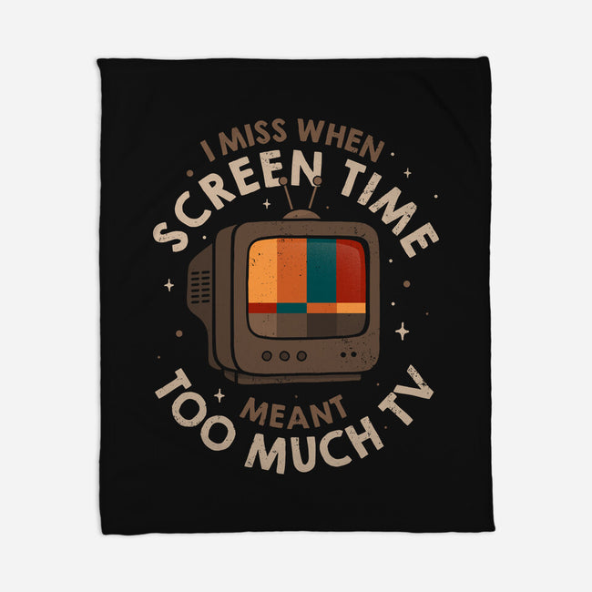 Screen Time Meant Too Much TV-None-Fleece-Blanket-koalastudio