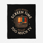 Screen Time Meant Too Much TV-None-Fleece-Blanket-koalastudio