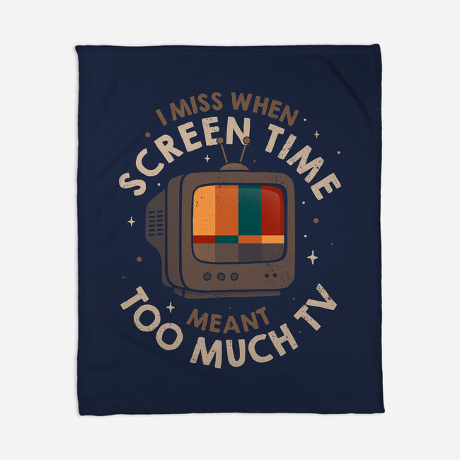 Screen Time Meant Too Much TV-None-Fleece-Blanket-koalastudio