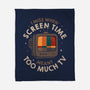 Screen Time Meant Too Much TV-None-Fleece-Blanket-koalastudio