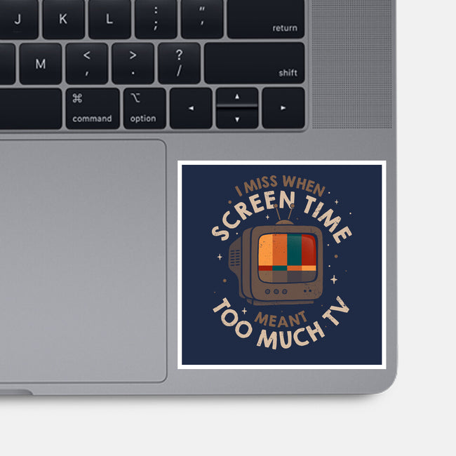 Screen Time Meant Too Much TV-None-Glossy-Sticker-koalastudio