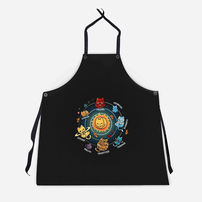 Solar System Kittens-Unisex-Kitchen-Apron-Vallina84