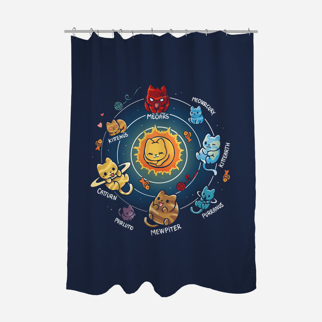 Solar System Kittens-None-Polyester-Shower Curtain-Vallina84