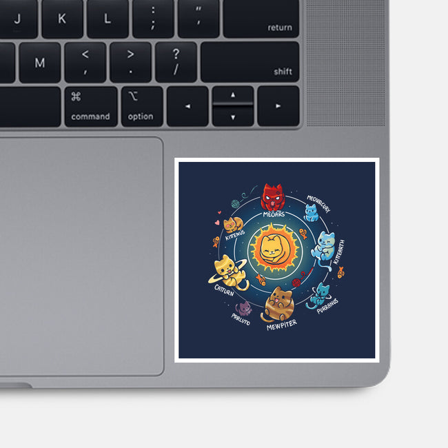 Solar System Kittens-None-Glossy-Sticker-Vallina84