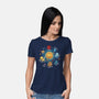 Solar System Kittens-Womens-Basic-Tee-Vallina84