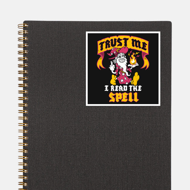 Trust Me I Read The Spell-None-Glossy-Sticker-Nemons