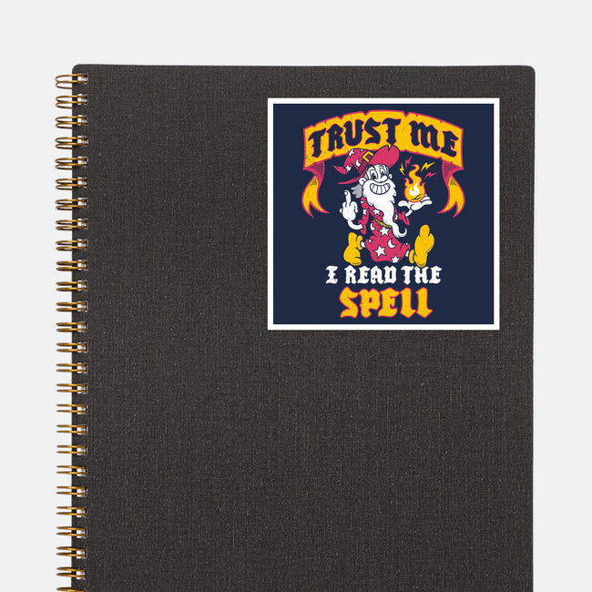 Trust Me I Read The Spell-None-Glossy-Sticker-Nemons