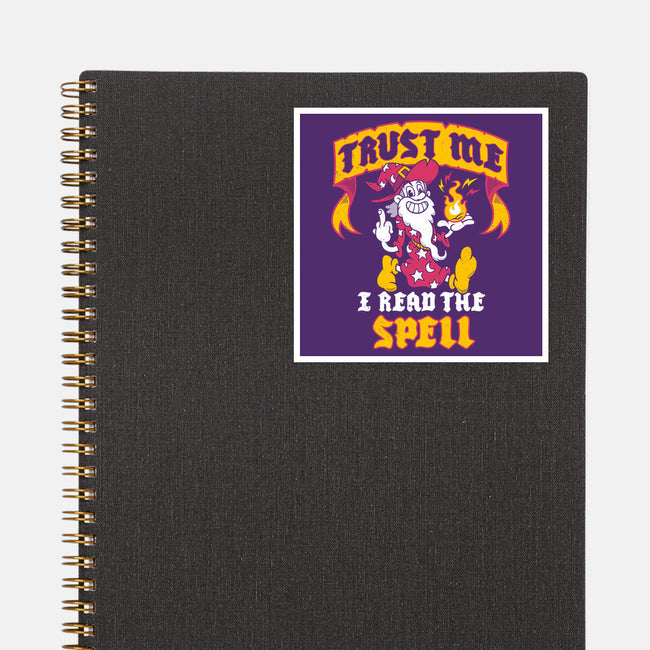 Trust Me I Read The Spell-None-Glossy-Sticker-Nemons