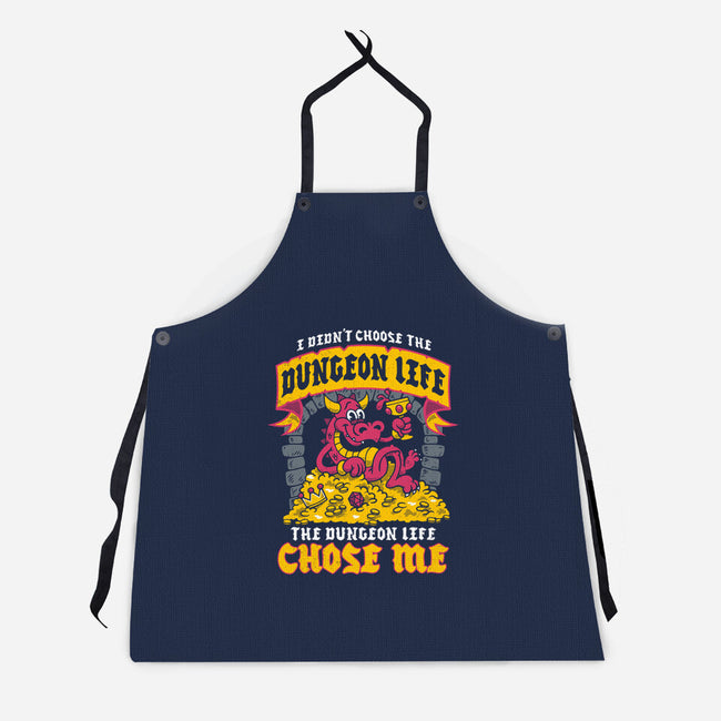 Dungeon Life Chose Me-Unisex-Kitchen-Apron-Nemons