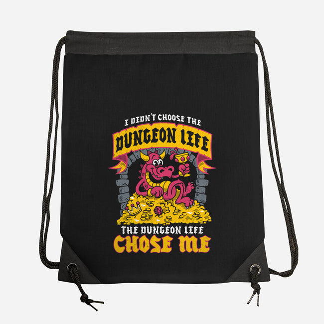 Dungeon Life Chose Me-None-Drawstring-Bag-Nemons