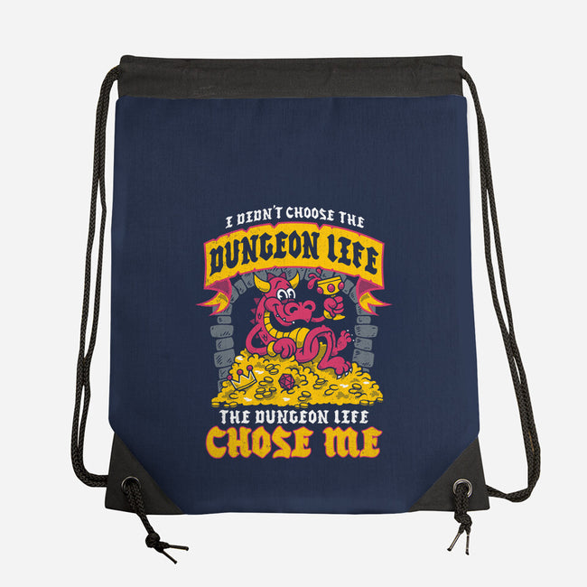 Dungeon Life Chose Me-None-Drawstring-Bag-Nemons