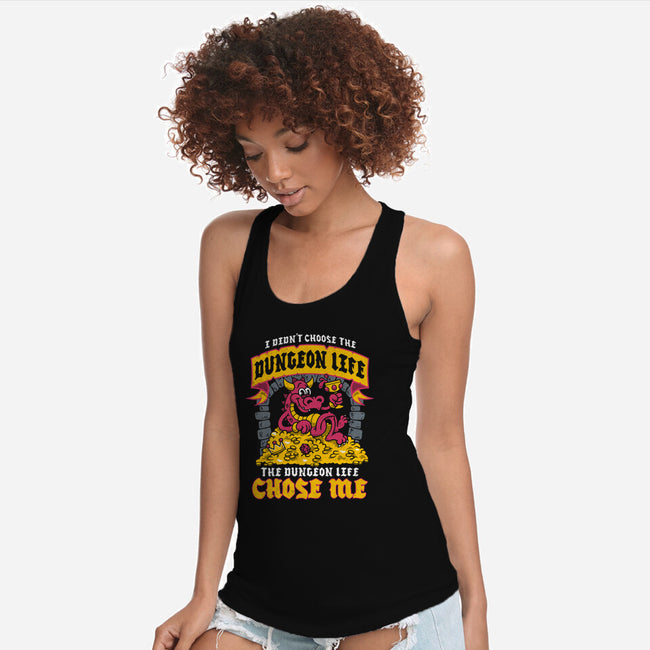 Dungeon Life Chose Me-Womens-Racerback-Tank-Nemons